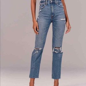 Abercrombie & Fitch The Ankle Straight Ultra High Rise Jeans 25L